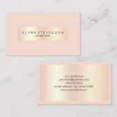 モダンな銅のばら色の金ゴールド及び赤面のピンクのコンサルタント 名刺 (正面/裏面)