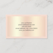 モダンな銅のばら色の金ゴールド及び赤面のピンクのコンサルタント 名刺 (裏面)