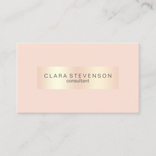 モダンな銅のばら色の金ゴールド及び赤面のピンクのコンサルタント 名刺 (正面)