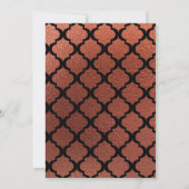 モダンな銅色とブラックのエレガントなモロッコの結婚式 招待状 (裏面)