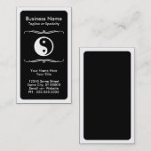 モダンな陰陽(カスタマイズ可能な色) 名刺 (正面/裏面)