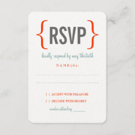モダンな陽気な騒ぎの結婚式の応答 出欠カード