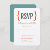 モダンな陽気な騒ぎの結婚式の応答 出欠カード (正面/裏面)