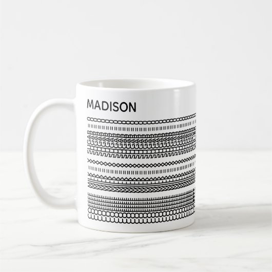 モダンな隠しメッセージ入りマグカップ 101B コーヒーマグカップ (左)