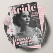 モダンな雑誌の表紙 ブライダルシャワー 招待状