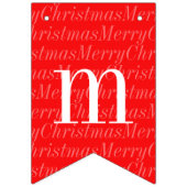 モダンな雪のメリークリスマス バンティングフラッグ (第2の旗)