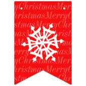 モダンな雪のメリークリスマス バンティングフラッグ (第1の旗)