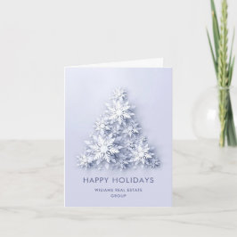 モダンな雪の結晶のクリスマス コーポレート グリーティング シーズンカード