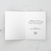 モダンな雪の結晶のクリスマス コーポレート グリーティング シーズンカード (内部)