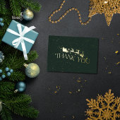 モダンな雪の結晶のホイルクリスマスお礼カード 箔招待状