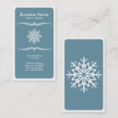 モダンな雪の薄片 名刺 (正面/裏面)