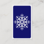モダンな雪の薄片 名刺 (裏面)