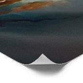 モダンな雲の抽象アート絵画 ポスター (角)