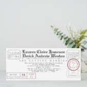 モダンな電報スタイルのティー_LENGTH招待状 招待状 (スタンド正面)