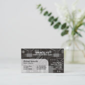 モダンな電気回路板 名刺 (スタンド正面)