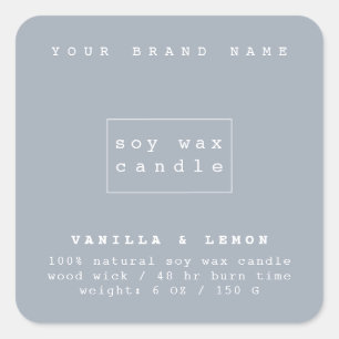 モダンな青い化粧品のパッケージキャンドル スクエアシール