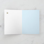 モダンな青い水彩花の聖書のスクリプトカード サンキューカード (内部)