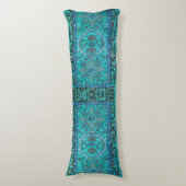 モダンな青でKilimの伝統的な敷物から印刷して下さい、 ボディピロー (正面縦)