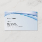 モダンな青は名刺を振ります 名刺 (裏面)