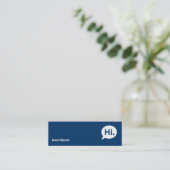 モダンな青デートすることのプロフィールカード コーリングカード (スタンド正面)