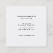 モダンな青緑のティール（緑がかった色）の水彩画の（ばちゃばちゃ）跳ねるのしぶき スクエア名刺 (裏面)