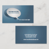 モダンな青緑の名刺 名刺 (正面/裏面)