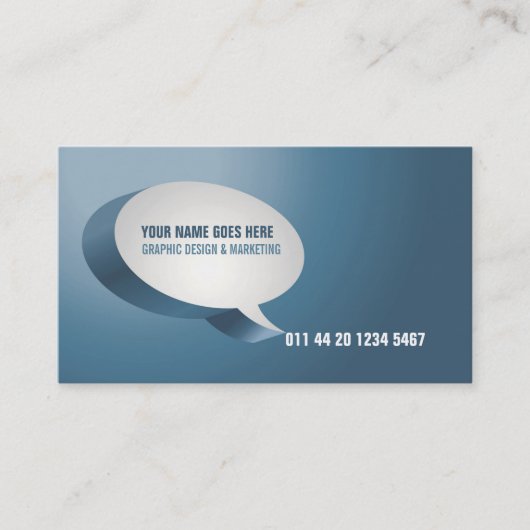 モダンな青緑の名刺 名刺 (正面)