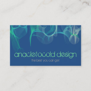 モダンな青緑の煙のbussinessカード 名刺