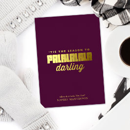 モダンな非写真 Falalalala ダーリン 箔シーズンカード