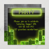 モダンな音楽パーティーの招待状 招待状 (正面/裏面)