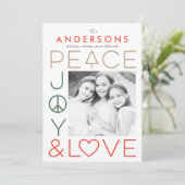 モダンな願いが込められた編集可能なカラーのホリデー写真カード シーズンカード (スタンド正面)