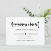 モダンな願い | 結婚式の中止または延期 招待状 (スタンド正面)