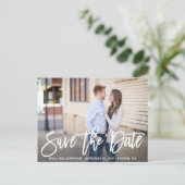 モダンな風景の写真 保存日付 ポストカード (スタンド正面)