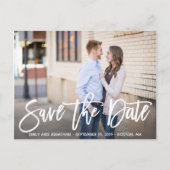 モダンな風景の写真 保存日付 ポストカード (正面)