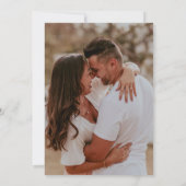 モダンな風貌のシンプルなデザインの写真結婚式招待状 招待状 (裏面)