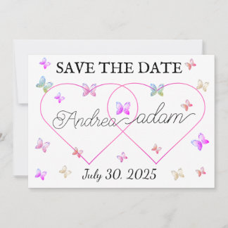 モダンな飛翔チョウハート セーブザデート