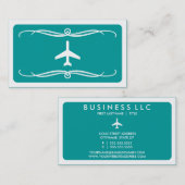 モダンな飛行機(カスタマイズ可能な色) 名刺 (正面/裏面)