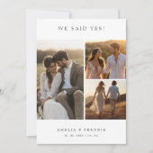 モダンな駆け落ち結婚式 私たち結婚しました ラスティックウェディングフォト 案内状 (正面)