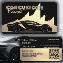 モダンな高級感のある黒と金の彫刻風デザインの車