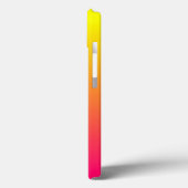 モダンな鮮やかな黄色オレンジ ピンクグラデーション Case-Mate iPhoneケース (裏面 / 左)