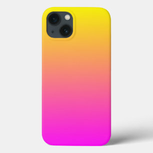 モダンな鮮やかマゼンタ+イエローグラデーション iPhone 13ケース