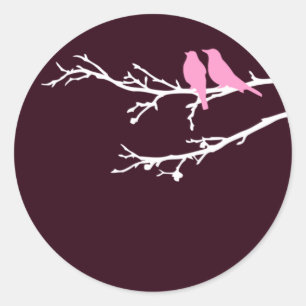 モダンな鳥 ラウンドシール