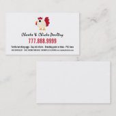 モダンな鶏の農家の漫画の雌鶏 名刺 (正面/裏面)