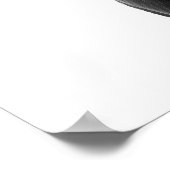 モダンな鹿のポートレート 黒と白 ポスター (角)