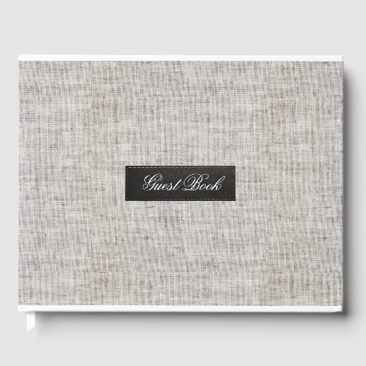 モダンな麻の布 ゲストブック (正面)
