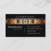 モダンな黄土色の曼荼羅 名刺 (裏面)