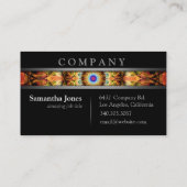 モダンな黄土色の曼荼羅 名刺 (裏面)