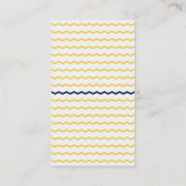 モダンな黄色および海軍 名刺 (裏面)