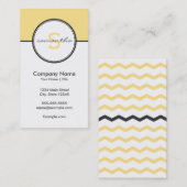 モダンな黄色および灰色 名刺 (正面/裏面)