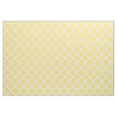 モダンな黄色と白の四葉文様 ファブリック (ファットクウォーター)